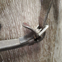 Rsd Bridle, Plain Curb Reins *gc, faded, rubs, scrapes, clean, dry, stiff, older, mismatched
