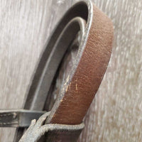 Rsd Bridle, Plain Curb Reins *gc, faded, rubs, scrapes, clean, dry, stiff, older, mismatched
