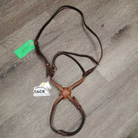 Flat Leather Figure 8 Noseband ONLY *gc/fair, clean, older, cut, chewed, scrapes, stains
