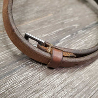 Flat Leather Figure 8 Noseband ONLY *gc/fair, clean, older, cut, chewed, scrapes, stains
