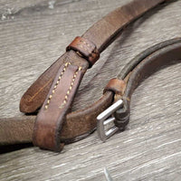 Flat Leather Figure 8 Noseband ONLY *gc/fair, clean, older, cut, chewed, scrapes, stains
