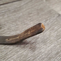 Flat Leather Figure 8 Noseband ONLY *gc/fair, clean, older, cut, chewed, scrapes, stains

