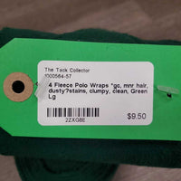 4 Fleece Polo Wraps *gc, mnr hair, dusty?stains, clumpy, clean
