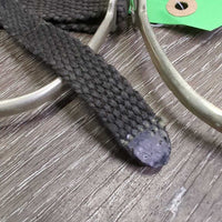 Light Narrow Round End Spurs, 1 Braided Nylon Spur Strap Only *vgc/gc, rubs, stains, scratches, widened, clean
