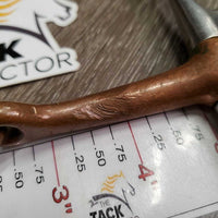 Thin Full Cheek Copper Bit *fair, chewed, v.chewed & flattened/sharp, scratches
