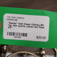 "Dexter" Half Cheek Chifney Bit *gc, mnr scuffs, chews
