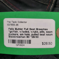 Full Seat Breeches *gc/fair, v.faded, v.rubs, pills, seam puckers, sm hole, pulled seat seam
