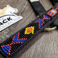 Nylon Halter, Beaded *vgc, clean, mnr faded, frays & rubs, loose beads