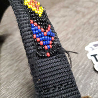 Nylon Halter, Beaded *vgc, clean, mnr faded, frays & rubs, loose beads
