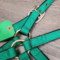 Thick Nylon Halter, Slip Noseband *vgc, clean, older?, mnr rust, stains & rubs
