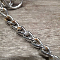 #937 Jim Warner Lariat Noseband Mechanical Western Hackamore, Chain *gc, clean, v.rusty connectors, stains
