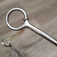 #937 Jim Warner Lariat Noseband Mechanical Western Hackamore, Chain *gc, clean, v.rusty connectors, stains
