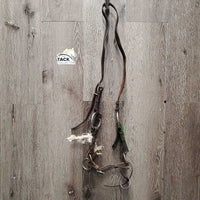 Leather Side Pull *fair, chewed/missing noseband, clean, v.stiff & dry
