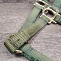 v.thick Nylon Halter *gc/vgc, clean, discolored, faded, v.stiff & twist
