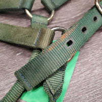 v.thick Nylon Halter *gc/vgc, clean, discolored, faded, v.stiff & twist

