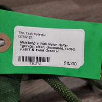 v.thick Nylon Halter *gc/vgc, clean, discolored, faded, v.stiff & twist
