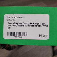 Round Nylon Cord, 2x Rings *gc, mnr dirt, stains & faded
