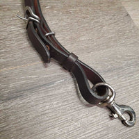 Wide Thick Leather Breastcollar, snap *vgc/xc, clean, mnr bent, scratches, stain & rub
