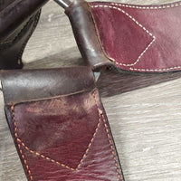 Wide Thick Leather Breastcollar, snap *vgc/xc, clean, mnr bent, scratches, stain & rub
