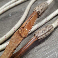 Narrow Yacht Rope Loop Barrel - Roper Reins, loops, snap, lace *gc, chewed/broken loop
