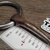 Thin Sweet Iron Western Hvy Loose Ring Bit *gc, clean & dirty, rusty, rubs, scuffs & scratches

