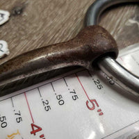 Thin Sweet Iron Western Hvy Loose Ring Bit *gc, clean & dirty, rusty, rubs, scuffs & scratches
