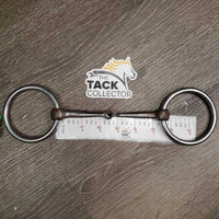 Thin Sweet Iron Western Hvy Loose Ring Bit *gc, clean & dirty, rusty, rubs, scuffs & scratches
