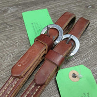 Pr Quick Change Hvy Leather Split Reins *vgc/xc, mnr dirt, scratches & stains
