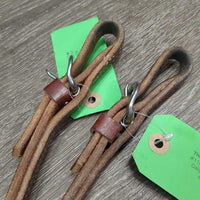 Pr Quick Change Hvy Leather Split Reins *vgc/xc, mnr dirt, scratches & stains
