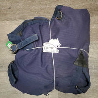 Lt Winter Blanket, 2 legs *gc, 0 wpf, repairs, mnr hair, dirt, rust, faded, pills, cracks, rubs, hair