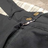 Euro Seat Breeches *gc/fair, twisted/split zipper, v.pilly inside & out, v.rubbed legs & seat, seam puckers, thread, loose stitching
