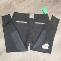 Euro Seat Breeches *gc/fair, twisted/split zipper, v.pilly inside & out, v.rubbed legs & seat, seam puckers, thread, loose stitching

