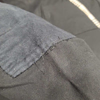 Euro Seat Breeches *gc/fair, twisted/split zipper, v.pilly inside & out, v.rubbed legs & seat, seam puckers, thread, loose stitching
