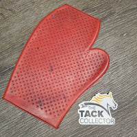 Double Sided Rubber Pimple Grooming Mitt *gc, dry, stiff, split, stains, older, dirty
