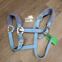 Nylon Fleece Lined Breakaway Halter, adj, snap *gc, MISSING Leather Breakaway Strap, clean, stains, rubs & hair
