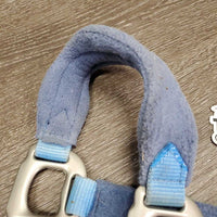 Nylon Fleece Lined Breakaway Halter, adj, snap *gc, MISSING Leather Breakaway Strap, clean, stains, rubs & hair
