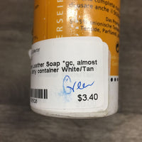Leather Soap *gc, almost empty, dirty container
