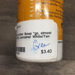 Leather Soap *gc, almost empty, dirty container
