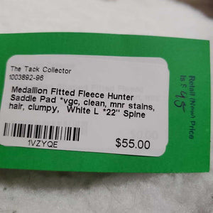 Fitted Fleece Hunter Saddle Pad *vgc, clean, mnr stains, hair, clumpy