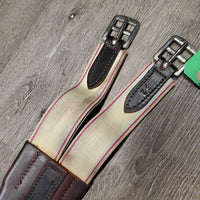 Thin Narrow Leather Girth, els *vgc, v.mnr dirt & stains, older
