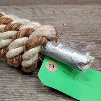 Long Cotton Lead Rope *vgc, NO Snap, mnr dirt, stains, older?, taped end
