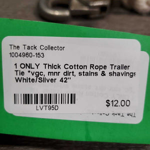 1 ONLY Thick Cotton Rope Trailer Tie *vgc, mnr dirt, stains & shavings