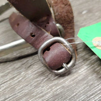 VINTAGE MENS Solid Nickle Fine Rowel Spurs, 1 Hvy Duty Leather Spur Strap Only *vgc, clean, rubs, stains, rusty? buckle
