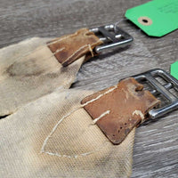 VINATGE 2 Cotton Web Gaited Saddle Girths *gc/fair, older, stains, edge rubs, loose stitching *NOT FOR RIDING
