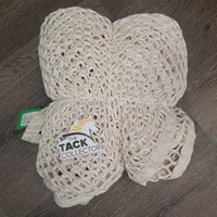 Lg Hole Cotton Scrim Sheet *gc, clean, older, 0 tail/legs, dingy, mnr stains, rubs, pills, rust
