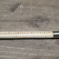 Dressage Whip, leather handle, end cap *gc/fair, dirty, stains, rubs, snags, scrapes