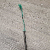 Dressage Whip, leather handle, end cap *gc/fair, dirty, stains, rubs, snags, scrapes
