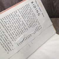 Riding By Mrs. V. D. S. Williams *fair, torn & taped cover, stains, warped, inscribed, split binding
