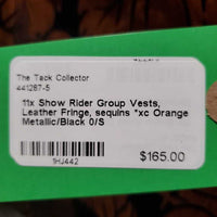 11x Show Rider Group Vests, Leather Fringe, sequins *xc

