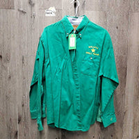 9x LS Hvy Cotton Western Shirts, "Bullets Drill Team" *vgc, stains-discolored spots
